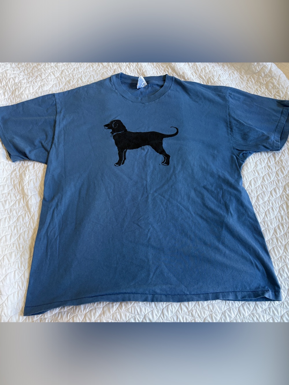 The Black Dog Blue Tee with Black Dog Silhouette -Martha’s vineyard 1996